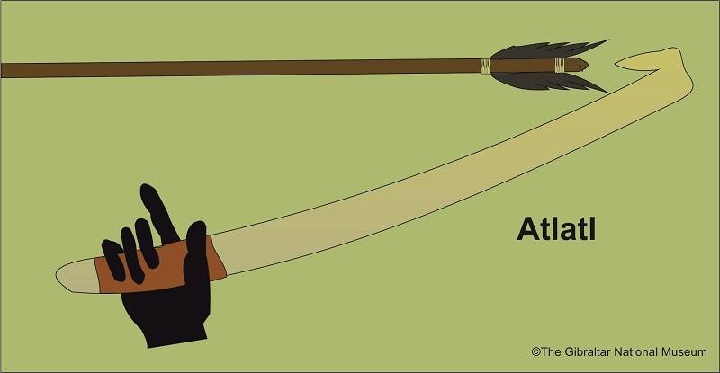 An example of an atlatl used to launch the assegai. 